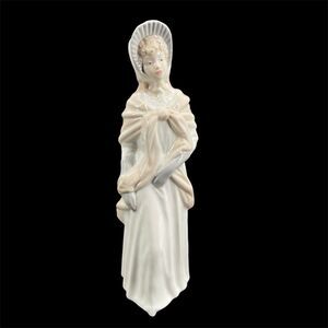 Jango Porcelanas Porcelain Woman Bonnet Figurine Spain Hand Painted 10 inch VTG